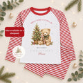 Christmas Teddybear Themed Childrens Christmas Pyjamas; Personalised Xmas Eve PJ's