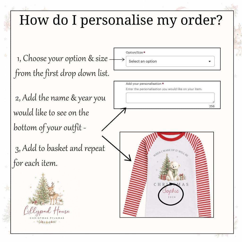 Christmas Polar Bear Themed  Baby Romper; Xmas Eve Box Children's Pyjamas