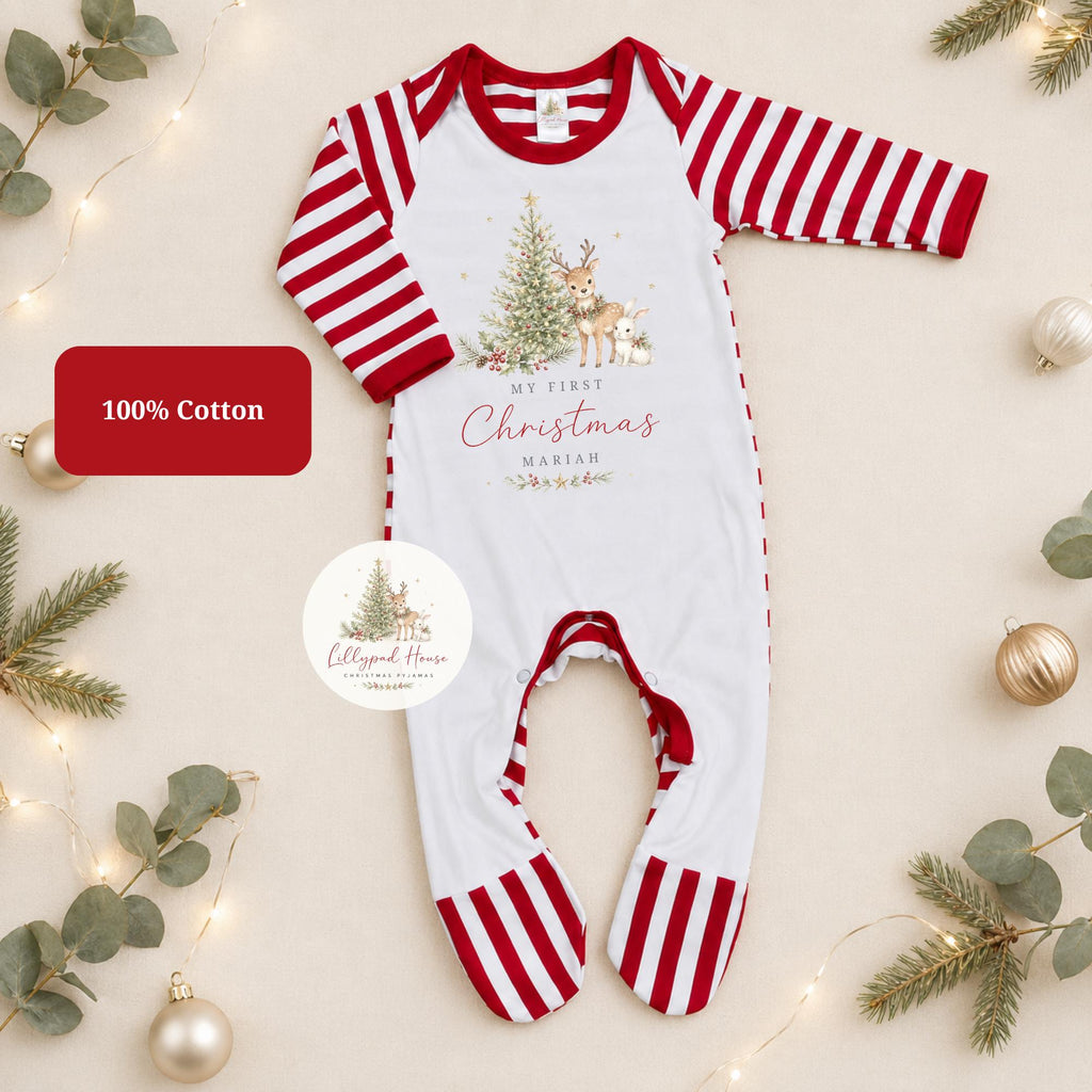 Christmas Eve Themed  Baby Romper; Xmas Eve Box Children's Pyjamas