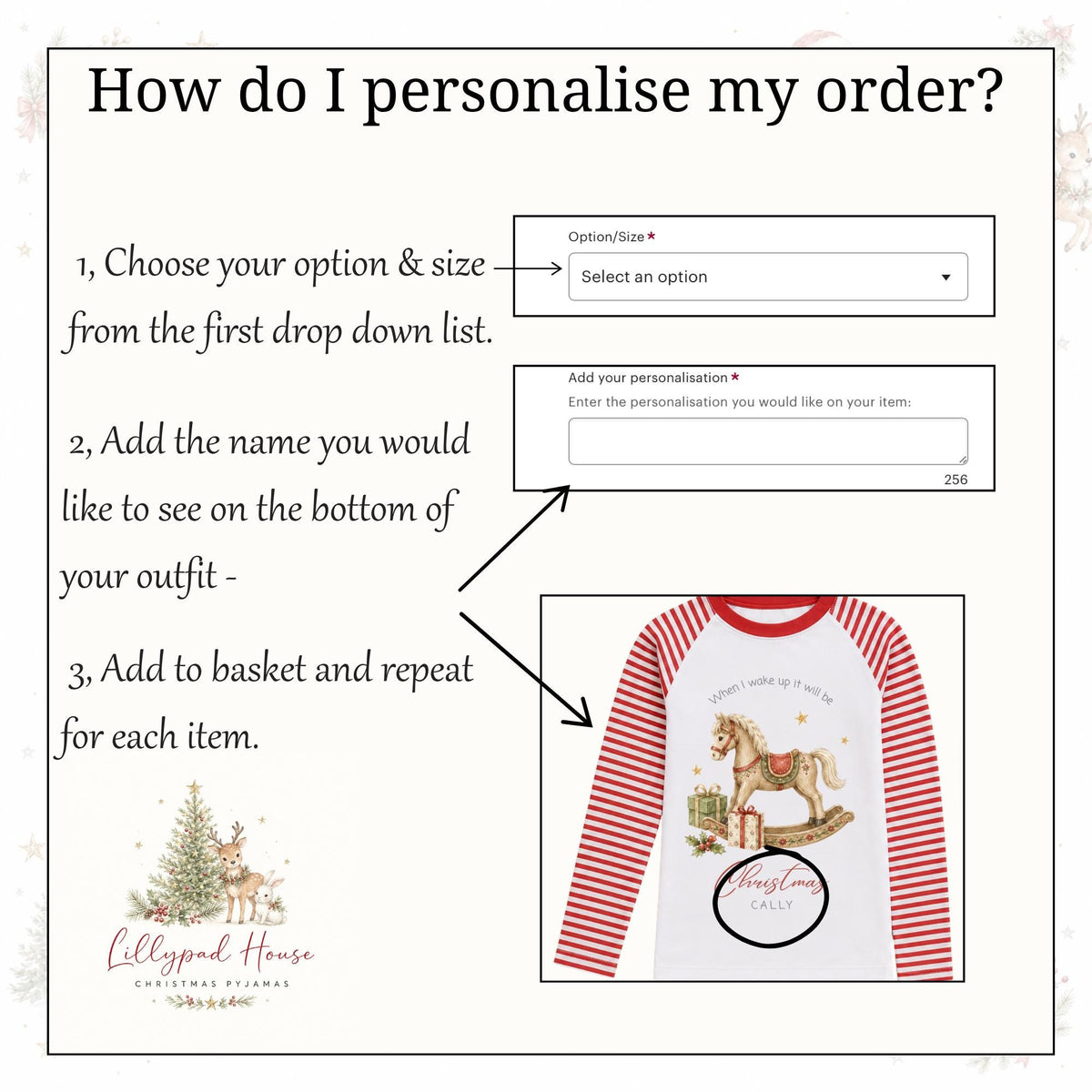 Christmas Eve Themed  Baby Romper; Xmas Eve Box Children's Pyjamas