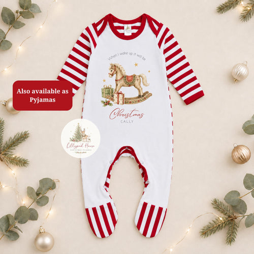 Christmas Eve Themed  Baby Romper; Xmas Eve Box Children's Pyjamas