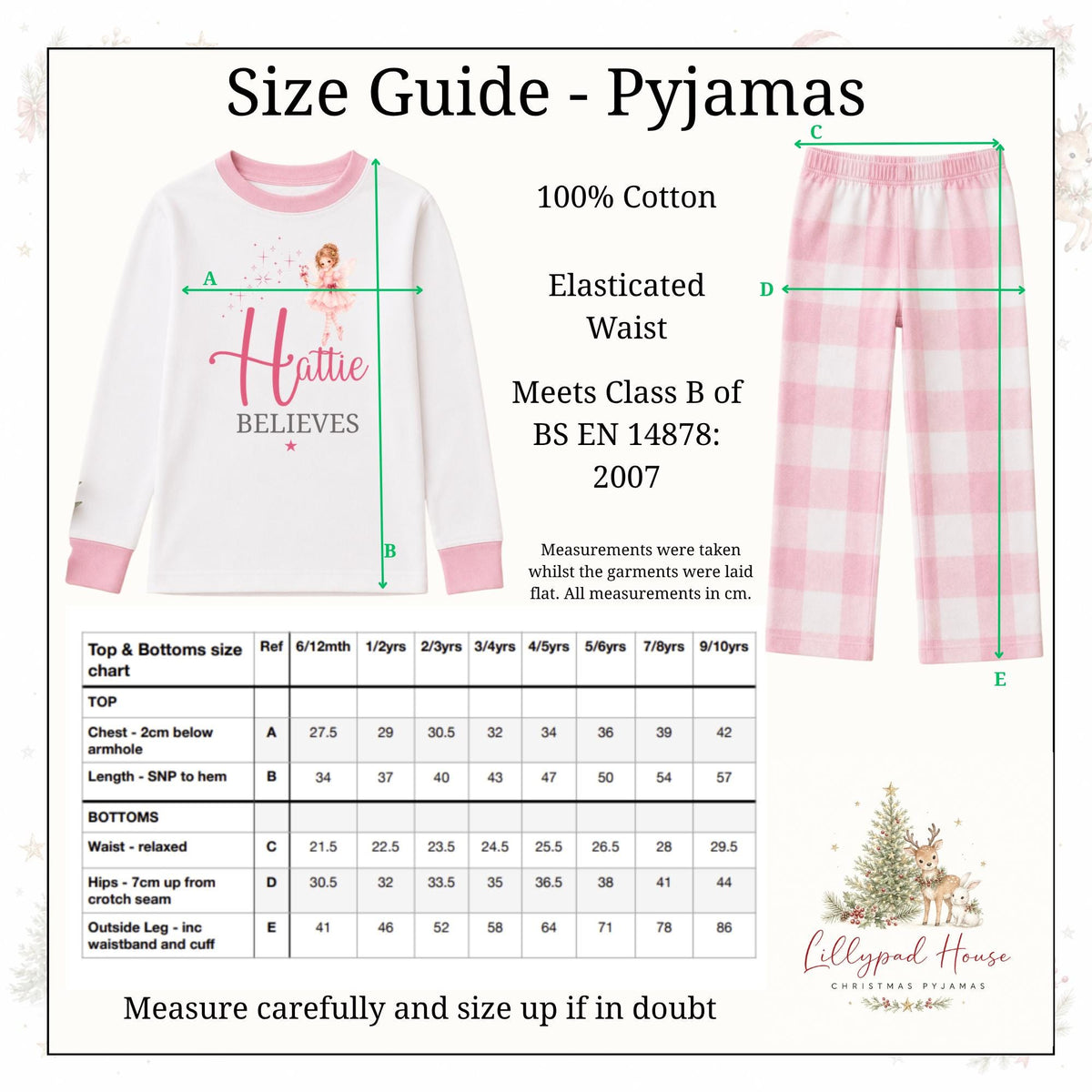 Personalised I Believe Christmas Children's Pyjamas; Personalised Baby Santa Xmas Eve PJ's