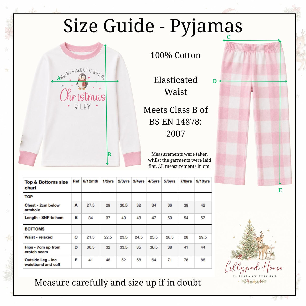 Personalised Christmas Pyjamas: "When I Wake Up" Children's Xmas Eve PJs