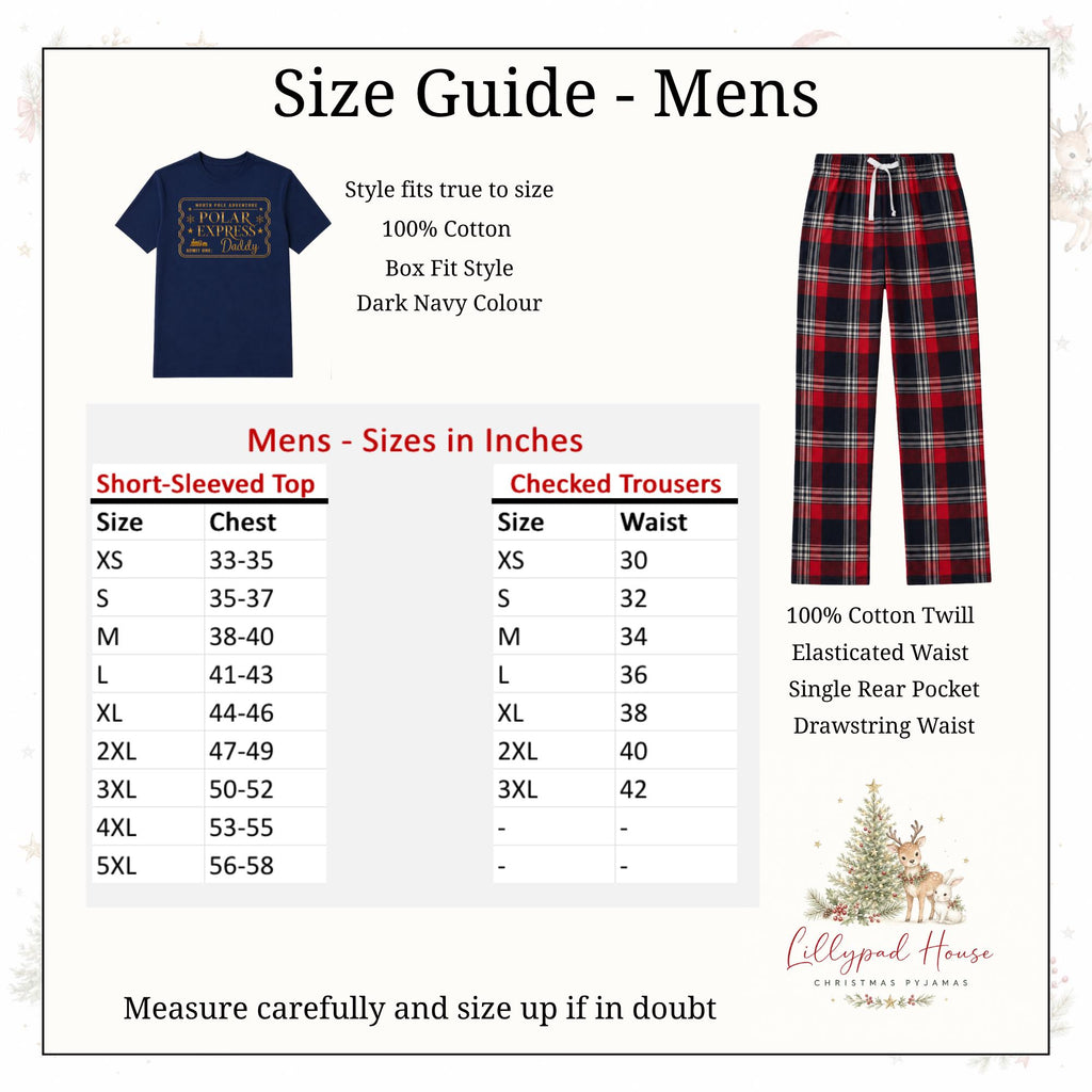 Short Sleeved Personalised Polar Express Pyjama Set for Christmas Eve Adventures