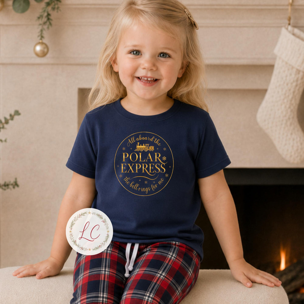 Short Sleeved Polar Express Pyjama Style Set for Christmas Eve Adventures
