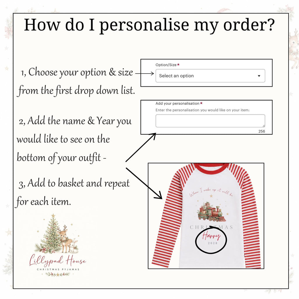 Train Themed Christmas Baby Romper; Xmas Eve Box Children's Pyjamas