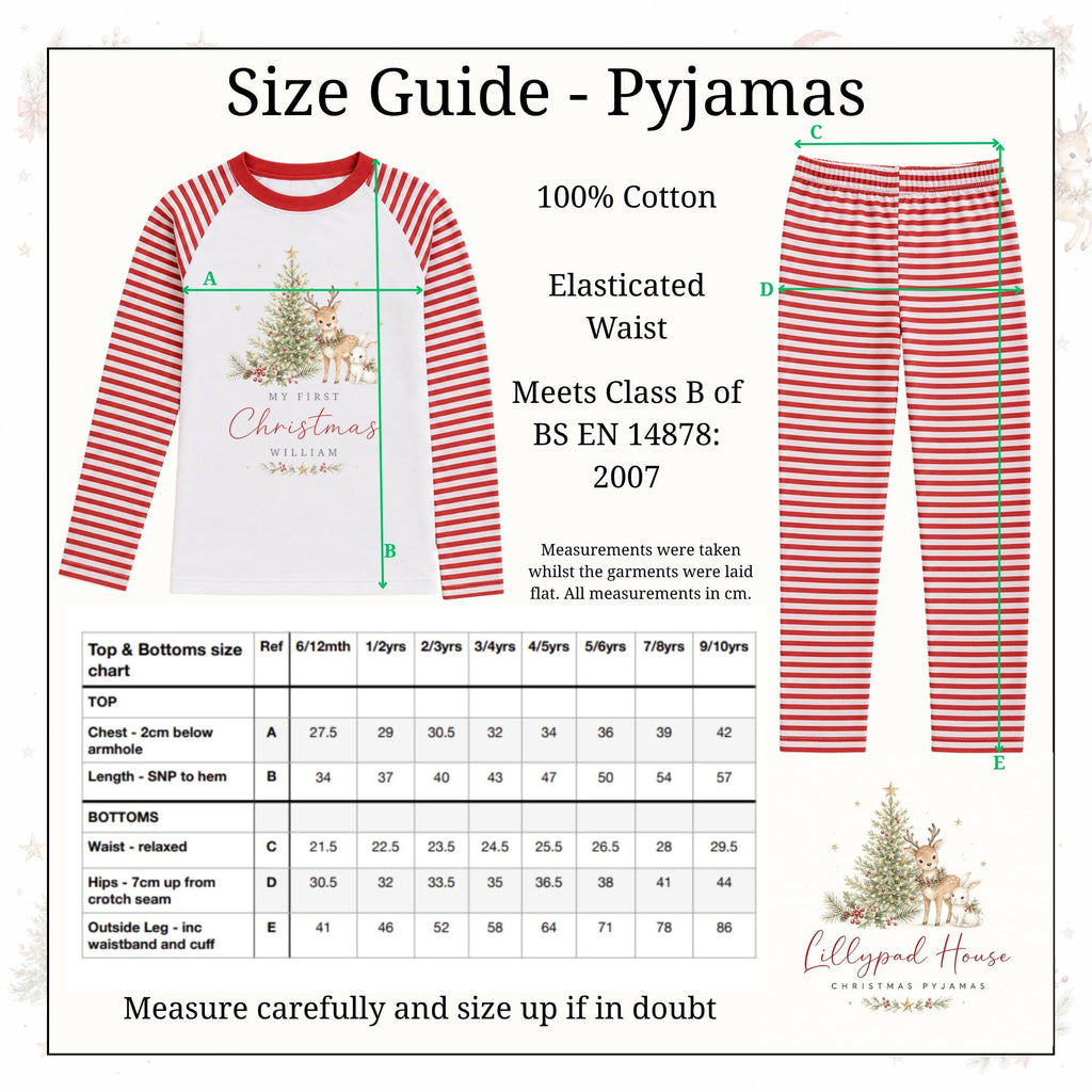 Christmas Eve Themed  Baby Romper; Xmas Eve Box Children's Pyjamas