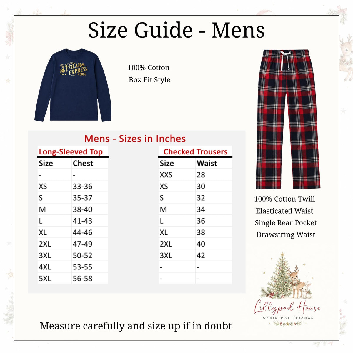 Personalised Polar Express Matching Family Christmas Pyjama Style Clothing; Personalised Xmas Eve Outfit