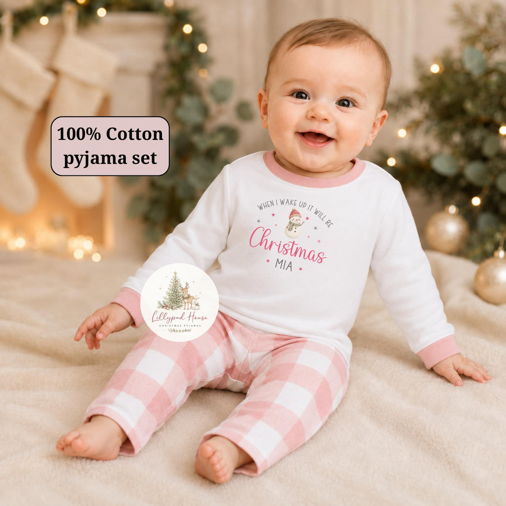 Personalised When I Wake Up children's Christmas pyjamas