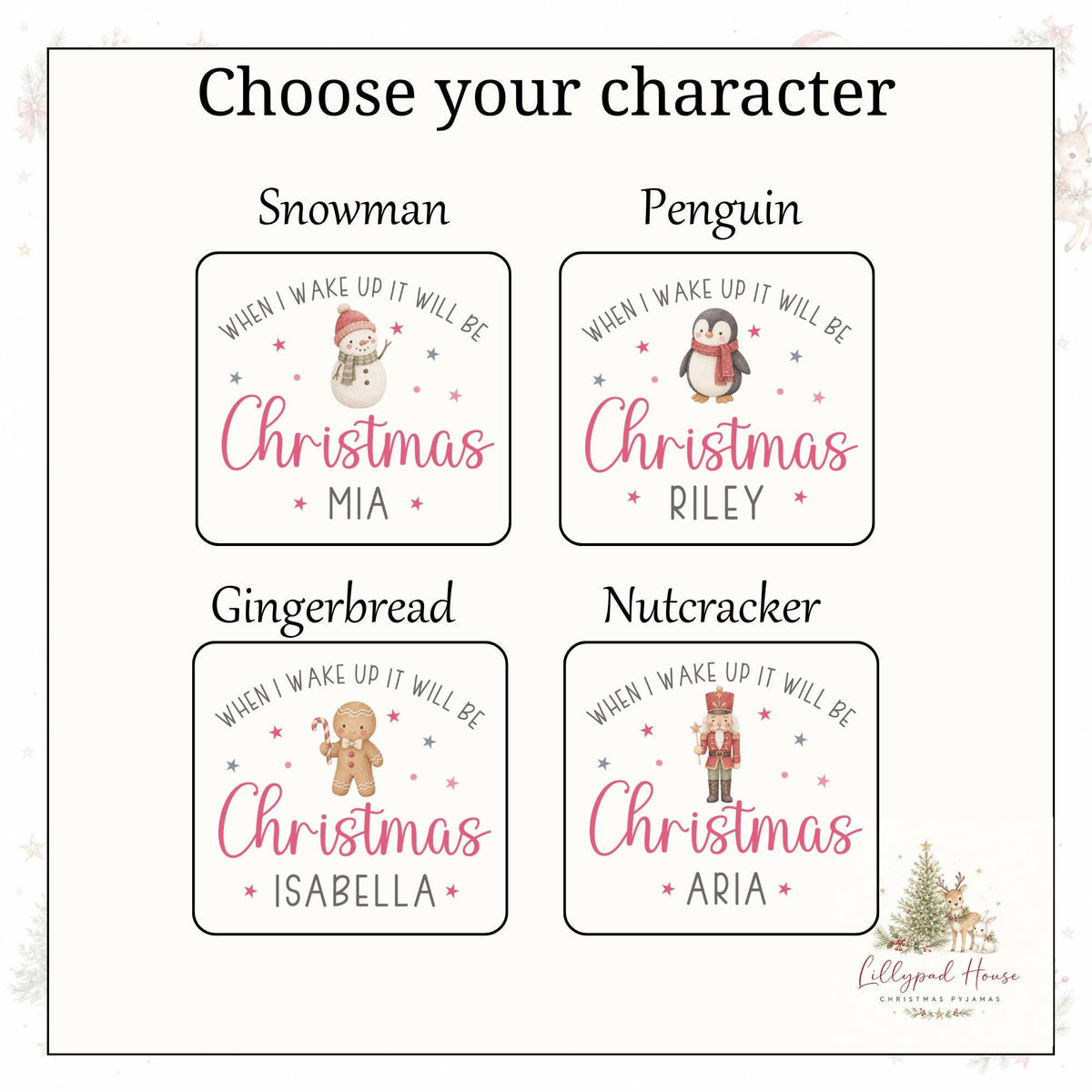 Personalised Christmas Pyjamas: "When I Wake Up" Children's Xmas Eve PJs