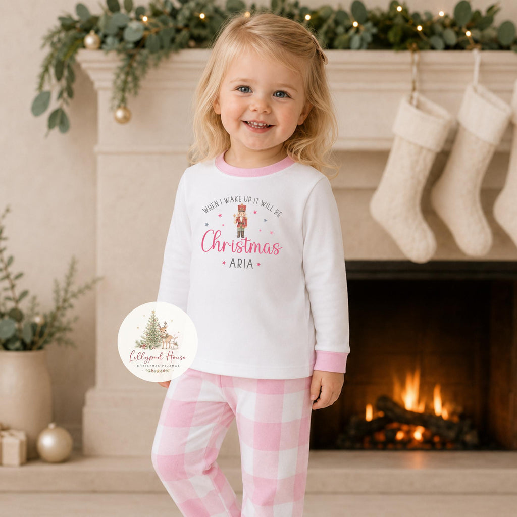 Personalised Christmas Pyjamas: "When I Wake Up" Children's Xmas Eve PJs