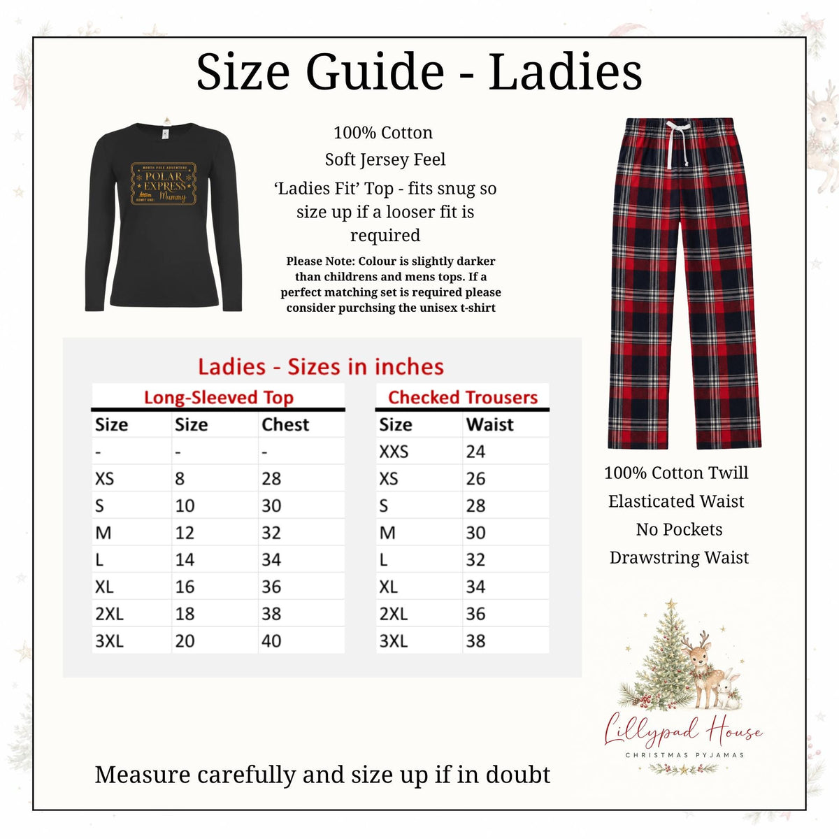 Polar Express Ticket Pyjama Style Outfits; Personalised Matching Family Christmas Pyjama Style Clothing; Personalised Xmas Ev