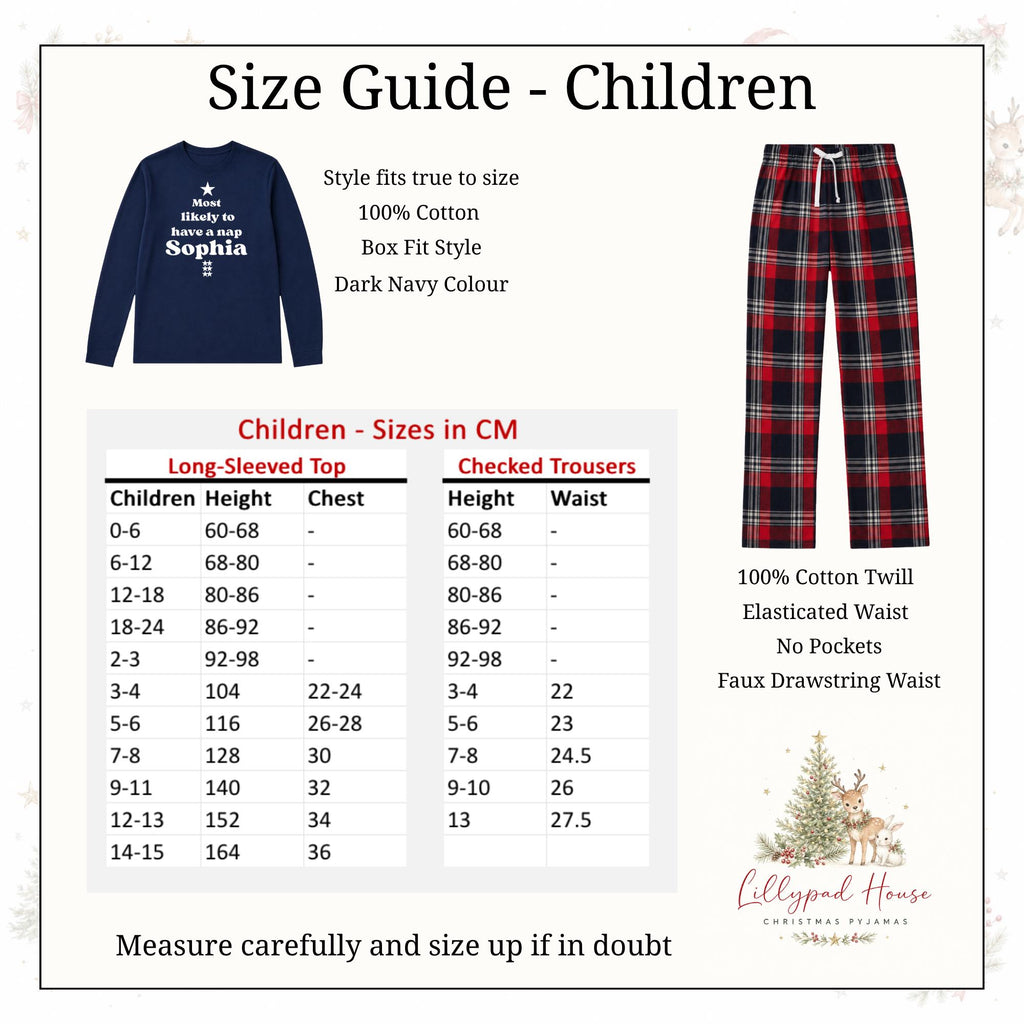 Most Likely To Personalised Matching Family Christmas  Clothing; Personalised Xmas Eve Outfit