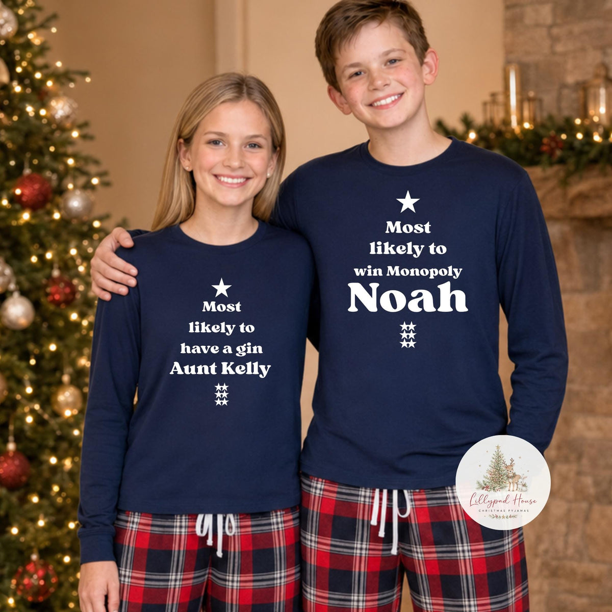 Most Likely To Personalised Matching Family Christmas  Clothing; Personalised Xmas Eve Outfit