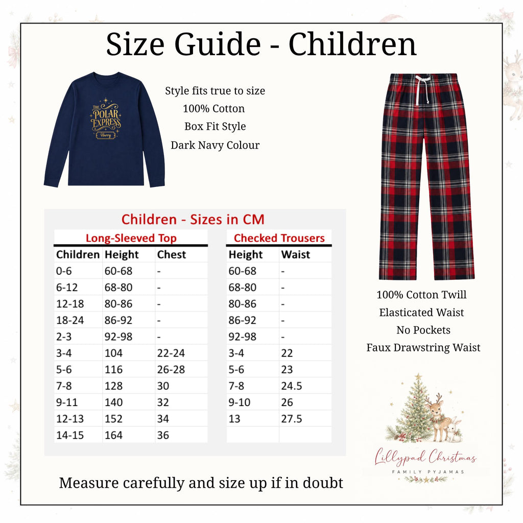 Family Long-Sleeved Polar Express Matching Outfits - Christmas Eve Gift